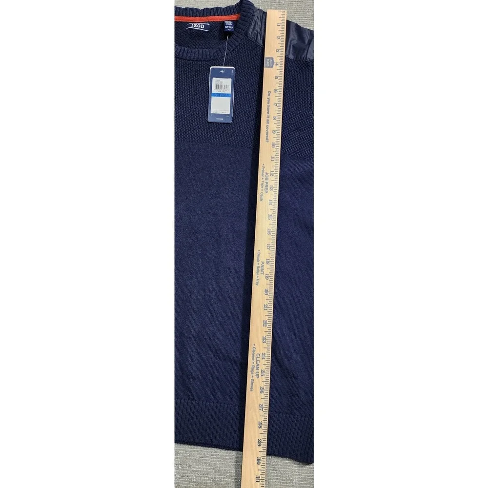 IZOD Navy Crewneck Sweater Knit Long Sleeve XL Tall NWT‎